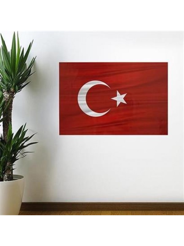 BUFFER® Dalgalanma Efektli Manyetik Duvar Stickerı Türk Bayrağı 71 x 47cm